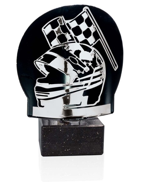 TROFEO METAL MOTOR PLATA