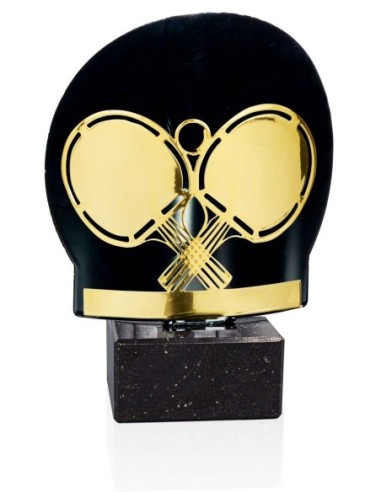 TROFEO METAL TENIS DE MESA ORO