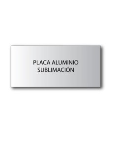 PLACA SUBLI MEDIDA 39 x 23 mm PLATA