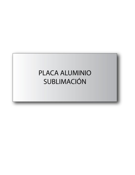 PLACA SUBLI MEDIDA 39 x 23 mm PLATA