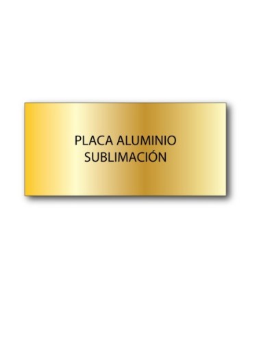 PLACA SUBLI MEDIDA ORO - T6020G