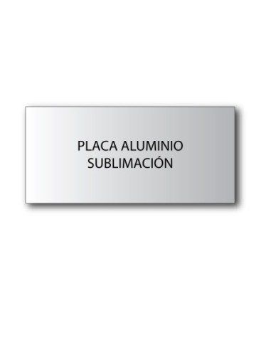 PLACA SUBLI MEDIDA PLATA - T6020S