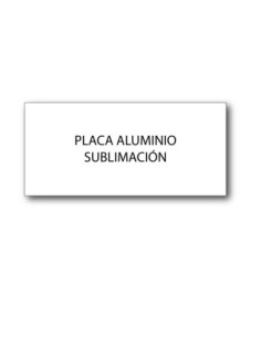 PLACA SUBLI MEDIDA 60 x 30 mm BLANCA
