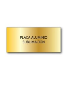 PLACA SUBLI MEDIDA 70 x 40 mm ORO