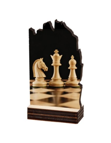 TROFEO MADERA AJEDREZ .