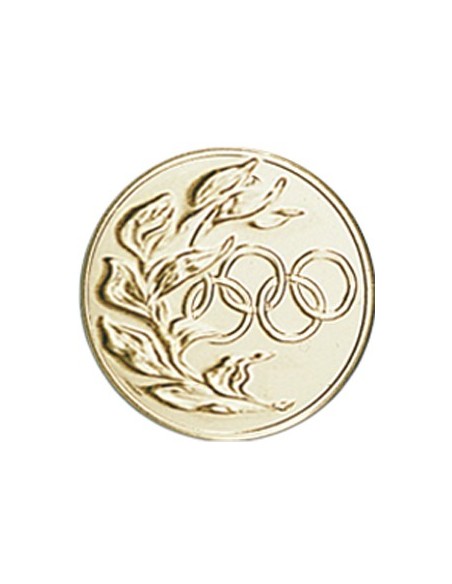 DISCO DORADO AROS OLIMPICOS Ø 2,5 CM