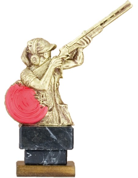 Trofeo de Resina Tiro Plato Mujer - 7292