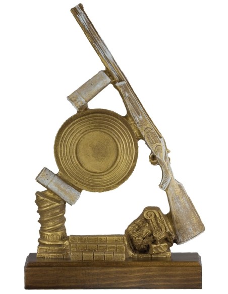 Trofeo de Resina Tiro Plato - 7299