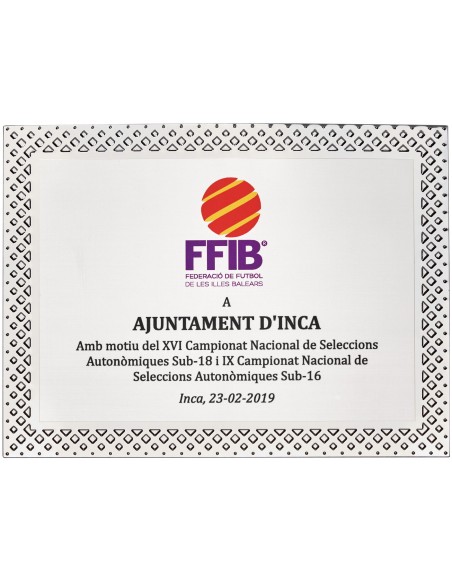 PLACA CONMEMORATIVA - 134-515