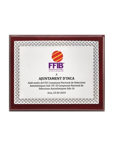 PLACA CONMEMORATIVA - 134-515
