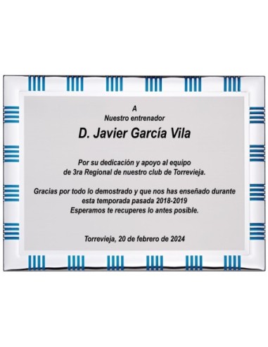 PLACA CONMEMORATIVA - 135-519