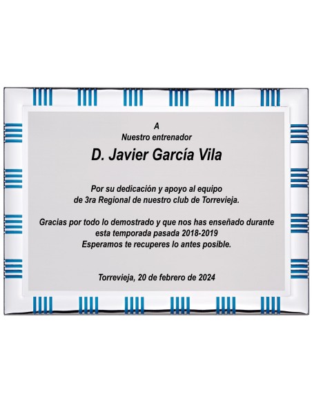 PLACA CONMEMORATIVA - 135-519