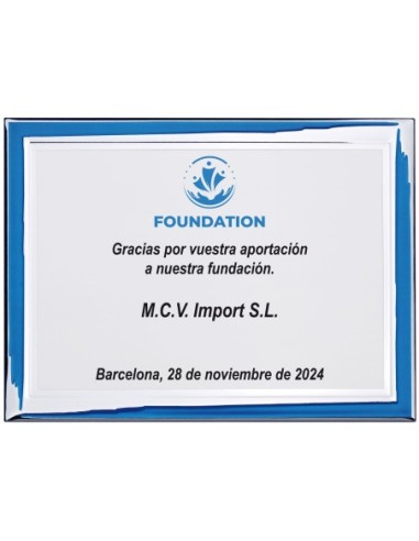 PLACA CONMEMORATIVA - 136-523