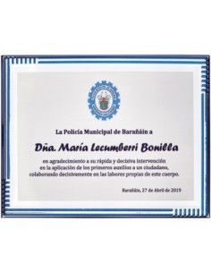 PLACA CONMEMORATIVA - 138-524