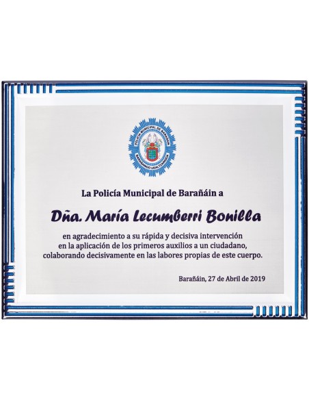 PLACA CONMEMORATIVA - 138-524