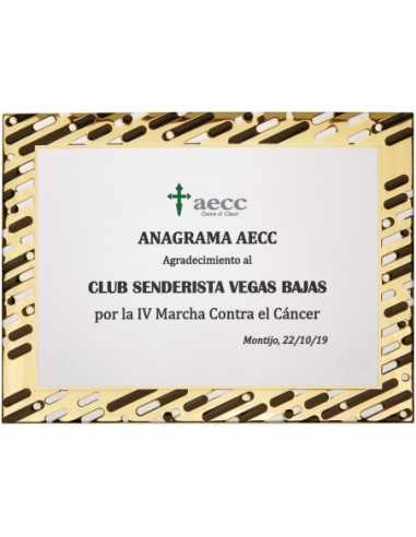 PLACA CONMEMORATIVA - 142-534
