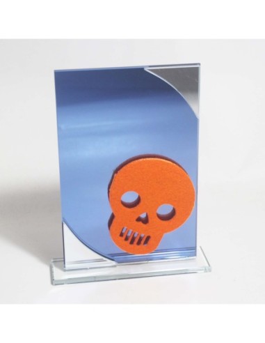 CRISTAL AZUL C/2 esquinas espejo 26022 -calavera