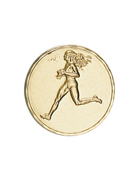 DISCO DORADO ATLETISMO FEMENINO Ø 2,5 CM
