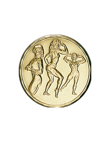 DISCO DORADO CULTURISMO FEMENINO Ø 2,5 CM
