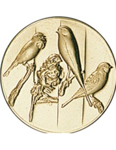DISCO DORADO PAJAROS Ø 2,5 CM