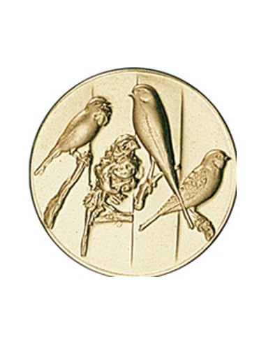 DISCO DORADO PAJAROS Ø 2,5 CM