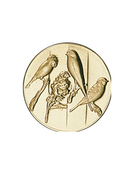 DISCO DORADO PAJAROS Ø 2,5 CM