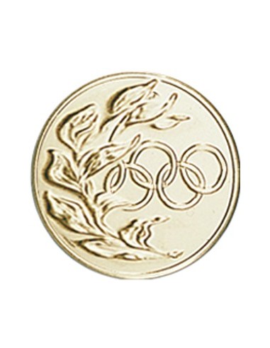 DISCO DORADO AROS OLIMPICOS Ø 5 CM
