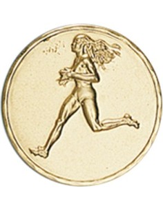 DISCO DORADO ATLETISMO FEMENINO Ø 5 CM