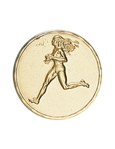 DISCO DORADO ATLETISMO FEMENINO Ø 5 CM