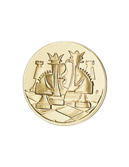 DISCO DORADO AJEDREZ Ø 5 CM