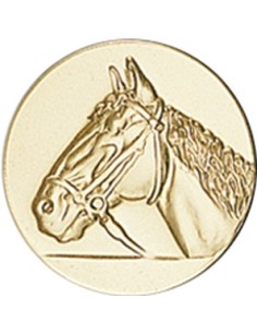DISCO DORADO CABEZA CABALLO Ø 5 CM