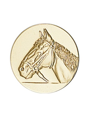 DISCO DORADO CABEZA CABALLO Ø 5 CM