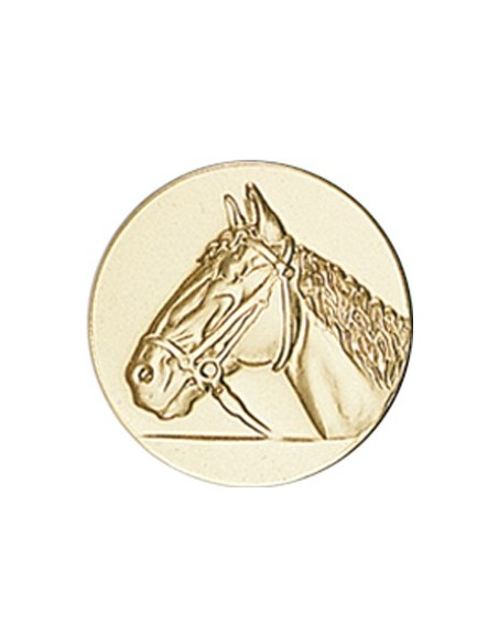 DISCO DORADO CABEZA CABALLO Ø 5 CM