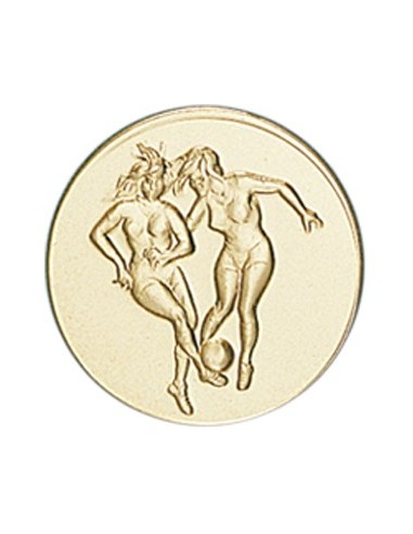 DISCO DORADO FUTBOL FEMENINO Ø 5 CM