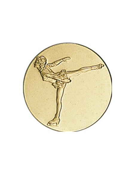 DISCO DORADO PATINAJE FEMENINO Ø 5 CM