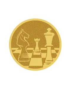 DISCO DORADO AUTOADHESIVA AJEDREZ Ø 2,5 CM