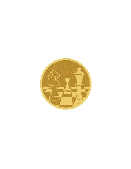 DISCO DORADO AUTOADHESIVA AJEDREZ Ø 2,5 CM