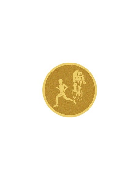 DISCO DORADO AUTOADHESIVA DUATHLON Ø 2,5 CM