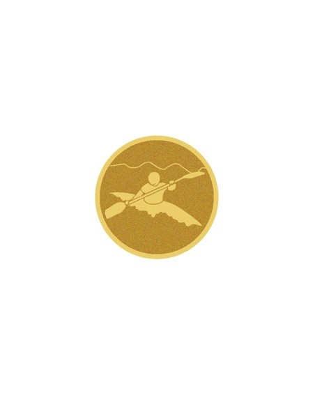 DISCO DORADO AUTOADHESIVA PIRAGUISMO Ø 2,5 CM