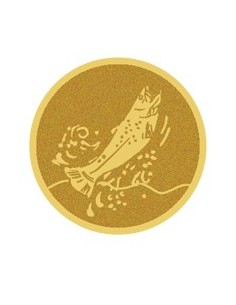 DISCO DORADO AUTOADHESIVA PEZ Ø 2,5 CM
