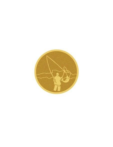 DISCO DORADO AUTOADHESIVA PEZCA Ø 2,5 CM