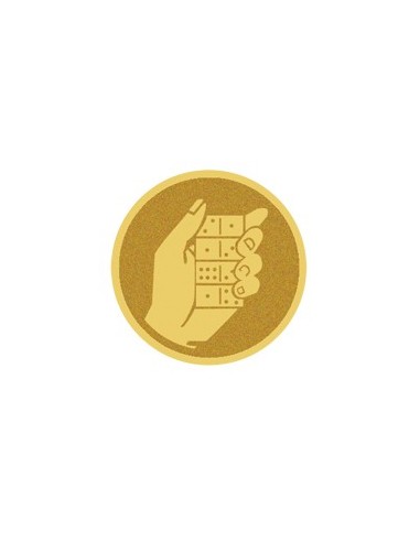 DISCO DORADO AUTOADHESIVA DOMINO Ø 2,5 CM