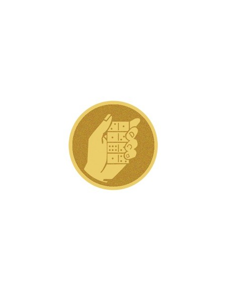 DISCO DORADO AUTOADHESIVA DOMINO Ø 2,5 CM