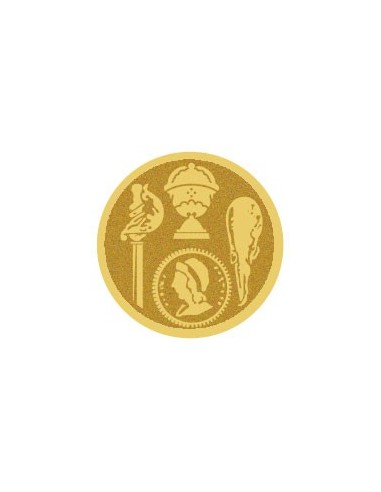 DISCO DORADO AUTOADHESIVA BARAJA Ø 2,5 CM