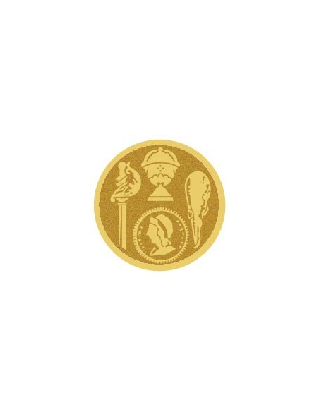 DISCO DORADO AUTOADHESIVA BARAJA Ø 2,5 CM