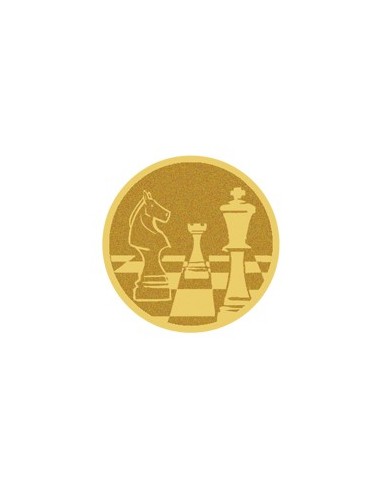 DISCO DORADO AUTOADHESIVA AJEDREZ Ø 5 CM