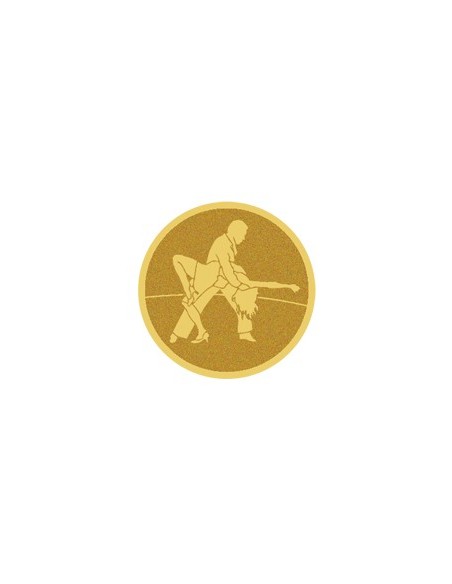 DISCO DORADO AUTOADHESIVA BAILE Ø 5 CM