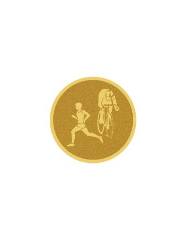 DISCO DORADO AUTOADHESIVA DUATHLON Ø 5 CM