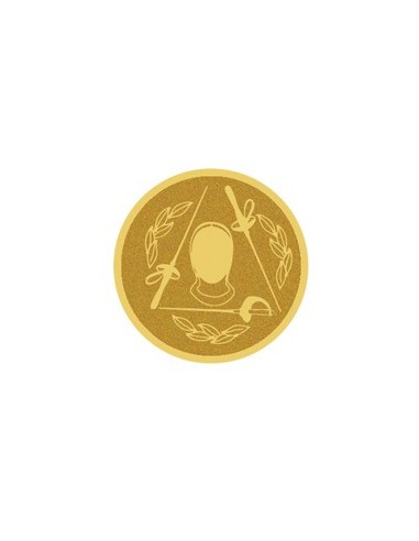 DISCO DORADO AUTOADHESIVA ESGRIMA Ø 5 CM