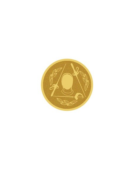 DISCO DORADO AUTOADHESIVA ESGRIMA Ø 5 CM